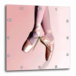 壁掛け時計 インテリア 海外モデル 3dRose Ballet Slippers Wall Clock, 10 by 10-Inch