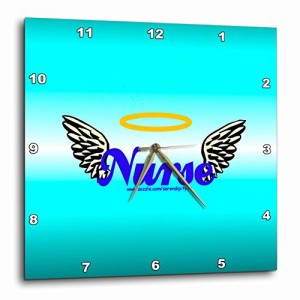 壁掛け時計 インテリア 海外モデル 3dRose DPP_11932_3 Nurse Angel Wings Wall Clock, 15 by 15-Inch