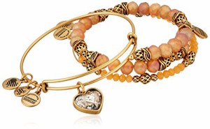 アレックスアンドアニ アメリカ アクセサリー Alex and Ani Crystal Patina Heart Set of 3 Rafa