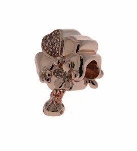 パンドラ ブレスレット チャーム PANDORA Pave Flower & Ladybird Dangle Charm