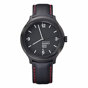 腕時計 モンディーン 北欧 Mondaine - Helvetica MH1.B1221.LB - Mens Watch 43mm - Wrist Watch Date Bla