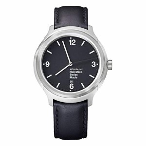 腕時計 モンディーン 北欧 Mondaine - Helvetica MH1.B1220.LB - Mens Watch 43mm - Wrist Watch Date Bla
