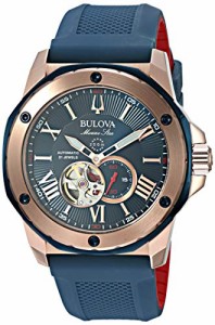 腕時計 ブローバ メンズ Bulova Men's Marine Star Automatic Blue Dial Watch 98A227