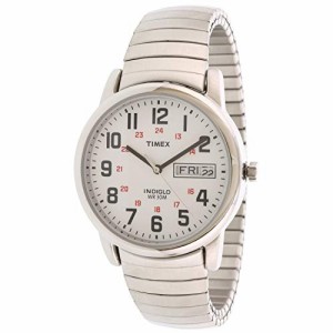 腕時計 タイメックス メンズ Timex Men's Easy Reader 35mm Watch ? Silver-Tone Case White Dial with