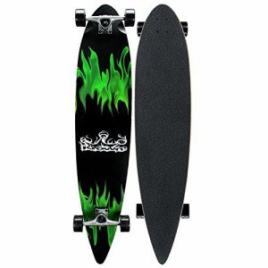 ロングスケートボード スケボー 海外モデル Krown Green Flame Complete Longboard Skateboard