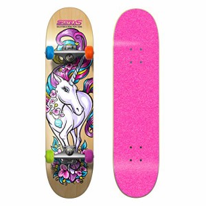 スタンダードスケートボード スケボー 海外モデル SkateXS Beginner Unicorn Girls Skateboard