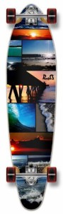 ロングスケートボード スケボー 海外モデル Yocaher Longboard Skateboard Complete Kicktail Cru