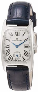 腕時計 ハミルトン レディース Hamilton Boulton Silver-White Dial Blue Leather Ladies Watch H133216