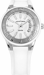 腕時計 ジャックルマン オーストリア JACQUES LEMANS Miami Women White Silicone Strap Watch 1-178