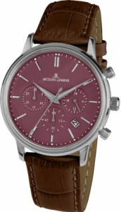 腕時計 ジャックルマン オーストリア Jacques Lemans Men's Analogue Quartz Watch with Leather Str