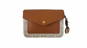 マイケルコース アメリカ 直輸入 Michael Kors Womens Greenwich Small Flap Crossbody (Vanilla/Acorn