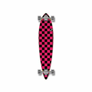 ロングスケートボード スケボー 海外モデル Yocaher Blank/Checker Complete Pintail Skateboards