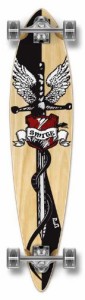 ロングスケートボード スケボー 海外モデル Yocaher Graphic (Smite) Complete Pintail Skateboar