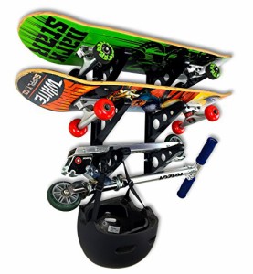 バックパック スケボー スケートボード StoreYourBoard Skateboard Rack, 3 Board Wall Storage Mou