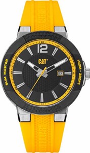 腕時計 キャタピラー メンズ CAT Shock Slim Yellow Men Watch, 43.5 mm case, Black face, Date Display