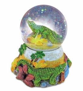 スノーグローブ 雪 置物 COTA Global Alligator Stone Snow Globe - Sparkly Water Globe Figurine with Sp