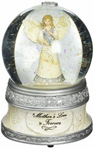 スノーグローブ 雪 置物 Pavilion Gift Company Elements 82329 100mm Musical Water Globe with Angel Fig