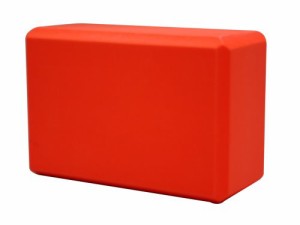 ヨガブロック フィットネス YogaDirect 4-Inch Deluxe Foam Yoga Block, Vermillion