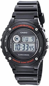 腕時計 カシオ メンズ Casio Men's W216H Illuminator Watch Black/Black & Cooling Towel Bundle