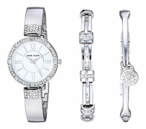 腕時計 アンクライン レディース Anne Klein Women's Premium Crystal Accented Watch and Bracelet Se