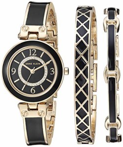 腕時計 アンクライン レディース Anne Klein Women's AK/3296BKST Premium Crystal Accented Gold-Tone