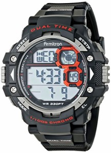 腕時計 アーミトロン メンズ Armitron Sport Men's 40/8309RED Grey Cased Digital Chronograph Black Re