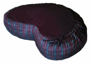 ヨガ フィットネス Boon Decor Meditation Cushion Crescent Zafu Pillow - Global Weave Burgundy