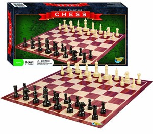 チェス Chess 家族の伝統ボードゲーム 折りたたみ式チェス盤 15.5 x 8 x1.5インチ