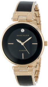 腕時計 アンクライン レディース Anne Klein Women's AK/1414BKGB Diamond-Accented Bangle Watch