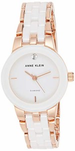 腕時計 アンクライン レディース Anne Klein Women's AK/1610WTRG Diamond Dial Rose Gold-Tone and Wh