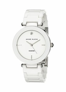 腕時計 アンクライン レディース Anne Klein Women's AK/1019WTWT Diamond-Accented Watch with Cerami