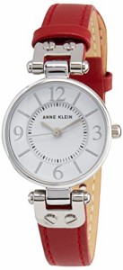 腕時計 アンクライン レディース Anne Klein Women's 109443WTRD Silver-Tone White Dial and Red Leat