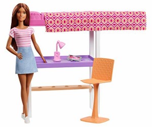 バービー バービー人形 Barbie Doll & Furniture Set, Loft Bed with Transforming Bunk Beds