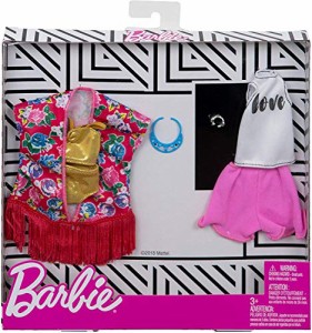 バービー バービー人形 Barbie Clothes - 2 Outfits Doll Include a Golden Metallic Swimsuit, Gift for 3