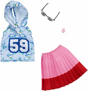 バービー バービー人形 Barbie Complete Looks Doll Clothes, Outfit Dolls Featuring Floral Sport Hoodie