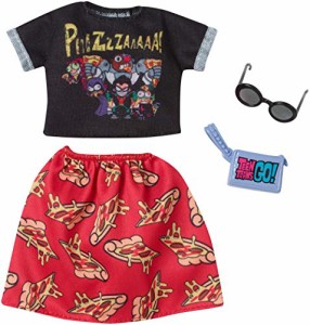バービー バービー人形 Barbie Clothes: Teen Titans Go! Pizza Top & Skirt Doll & 2 Accessories
