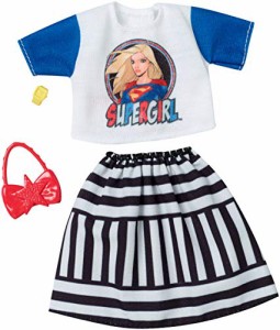 バービー バービー人形 Barbie Clothes: DC Comics Supergirl Top Doll, Skirt & 2 Accessories