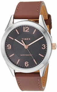 腕時計 タイメックス メンズ Timex Men's TW2T66800 Briarwood 40mm Brown/Black Genuine Leather Strap 