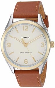 腕時計 タイメックス メンズ Timex Men's TW2T67000 Briarwood 40mm Brown/Gold-Tone Genuine Leather St