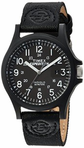 腕時計 タイメックス メンズ Timex Men's TWF3C8430 Expedition Acadia Black/Brown/Dark Green Leather/