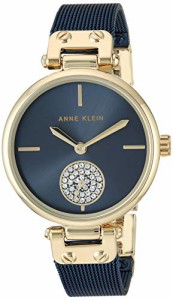 腕時計 アンクライン レディース Anne Klein Women's AK/3001GPBL Premium Crystal Accented Gold-Tone