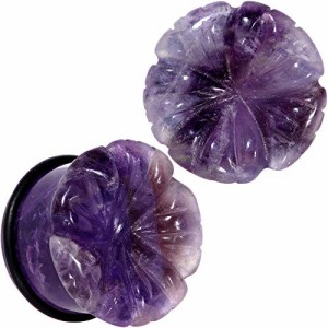 ボディキャンディー ボディピアス アメリカ Body Candy Womens 7/8" 2Pc Ear Plugs Purple Amethy