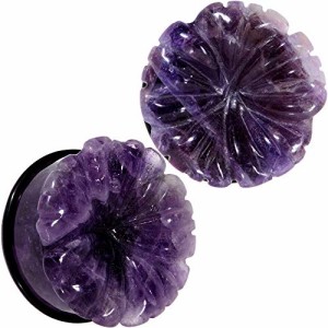 ボディキャンディー ボディピアス アメリカ Body Candy Womens 25mm 2Pc Ear Plugs Purple Amethy