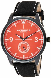 腕時計 アクリボスXXIV メンズ Akribos XXIV Black and Red Designer Men’s Watch ? Casual Canvas St