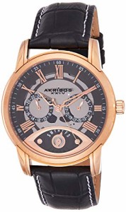 腕時計 アクリボスXXIV メンズ Akribos XXIV Men's Beveled Bezel Multifunction Watch - 2 Subdials Plus