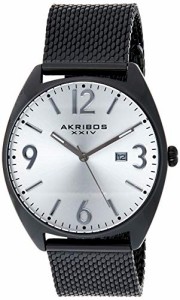 腕時計 アクリボスXXIV メンズ Akribos XXIV Men’s Watch ? Fashionable Black Stainless Steel Mesh 