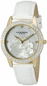 腕時計 アクリボスXXIV レディース Akribos XXIV Women's Swarovski Crystals Watch - Mother of Pearl 