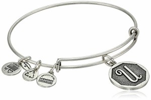 アレックスアンドアニ アメリカ アクセサリー Alex and Ani Rafaelian Silver-Tone Initial "U" 