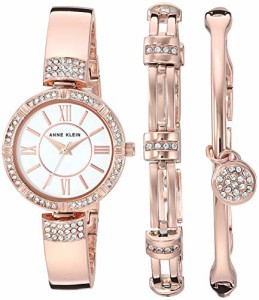 腕時計 アンクライン レディース Anne Klein Women's Premium Crystal Accented Watch and Bracelet Se