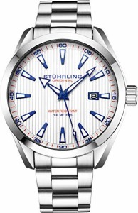 腕時計 ストゥーリングオリジナル メンズ Stuhrling Original Mens Wrist Watch White Analog Dial